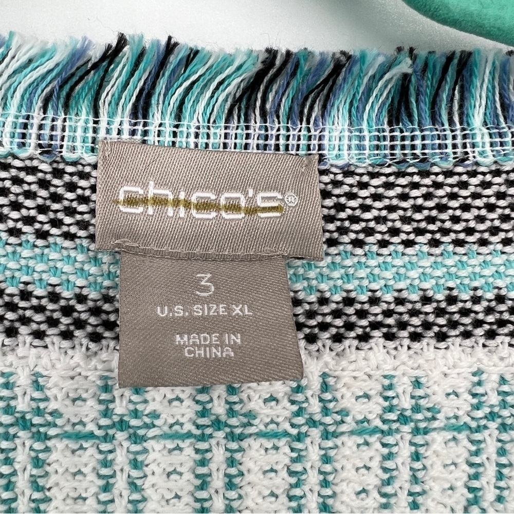 Chico's Structured Multi Stripe Patterned Cardiga… - image 3